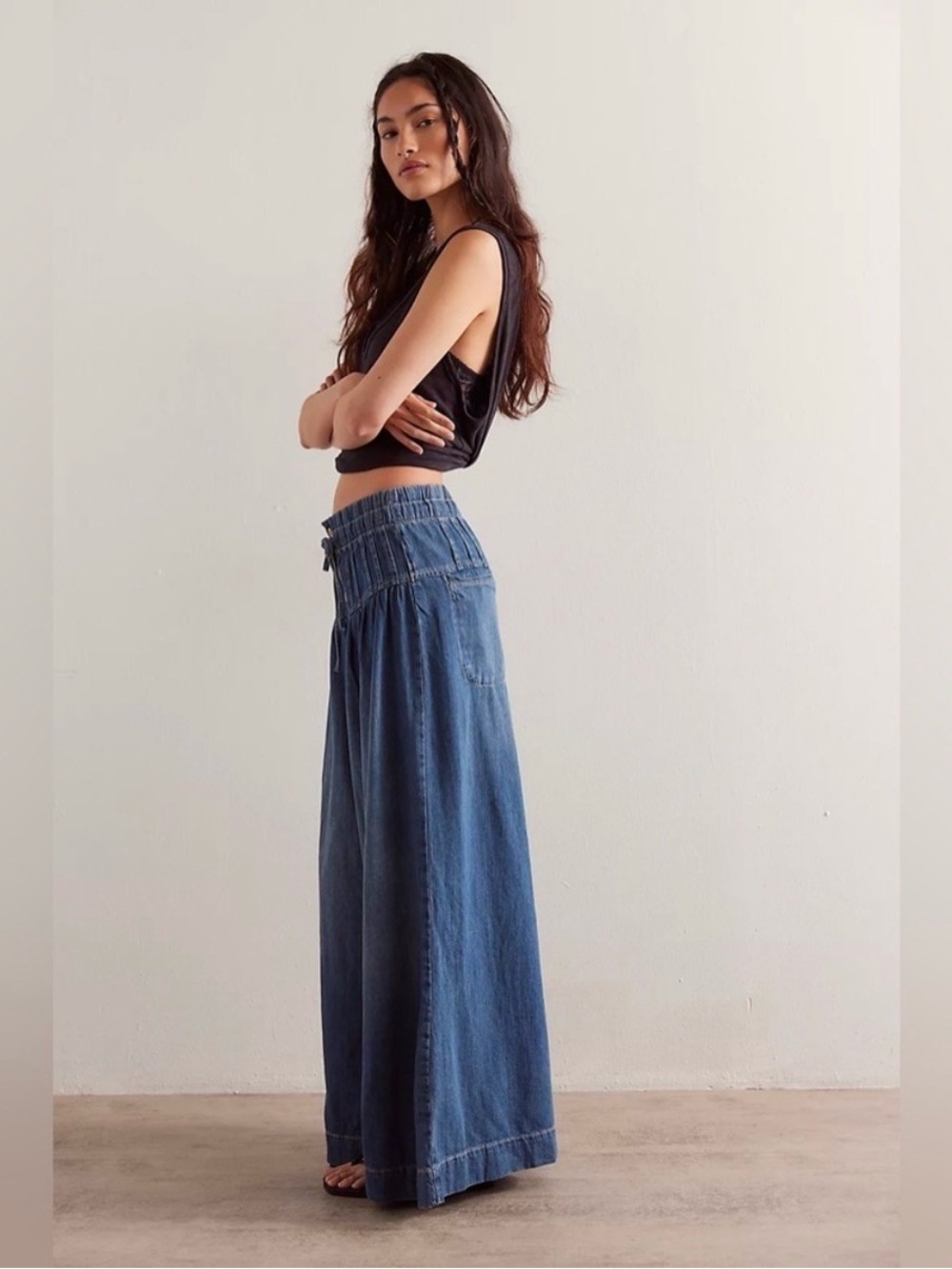 New Free People We The Free Forget Me Knot Pull-On Jeans Size S - Picture 4 of 12